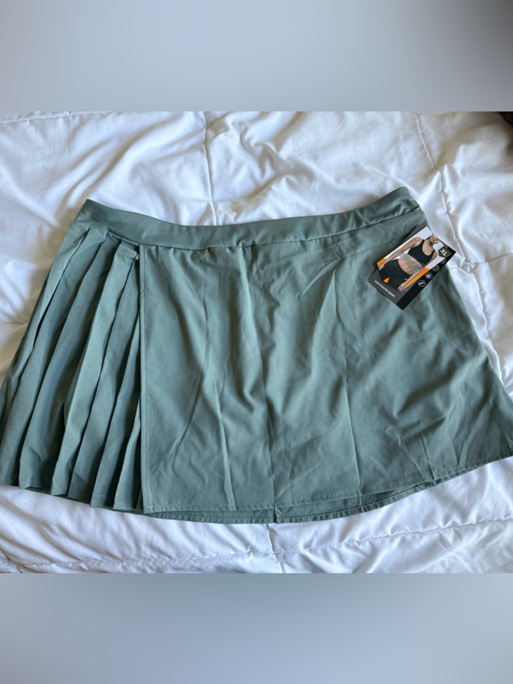 Avia Sage Green Pleated Athletic Skort